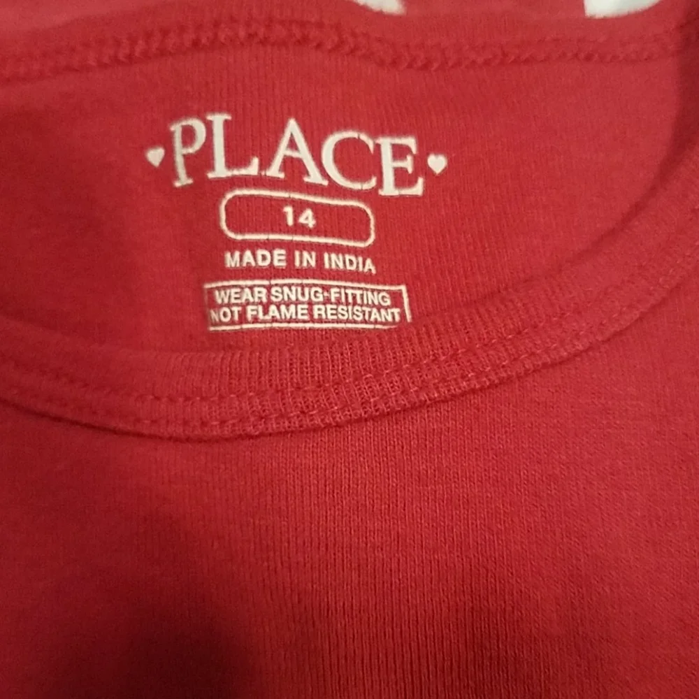 Children's Place Christmas 2‎ piece red pajama set
